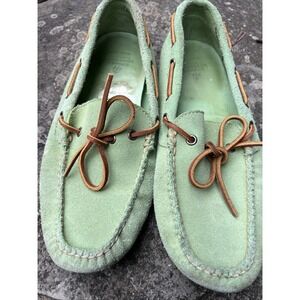 Brooks Brothers Men's Suede Green Driving Mocs 9 Preppy Comfort‎